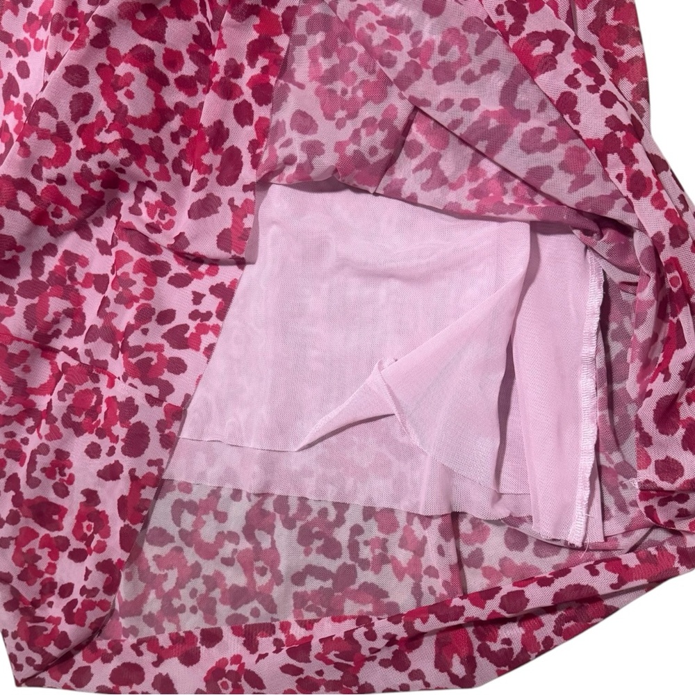 Baum Und Pferdgarten smocked pink animal print sundress mini summer flirty sz S - Picture 8 of 10